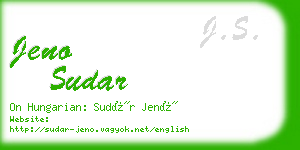 jeno sudar business card